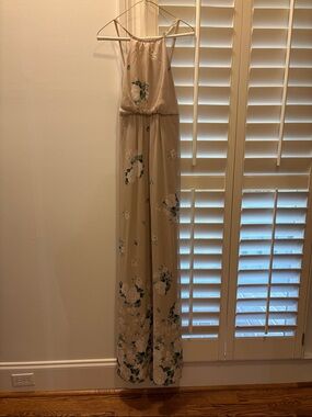 Show Me Your MuMu Amanda Beige Floral Bridesmaid Dress